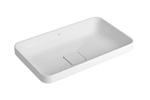 Cuba Retangular de Sobrepor 50cm Branco Slim - Deca