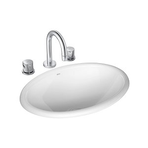 Cuba Oval de Sobrepor 44cm Branco Linha L - Deca