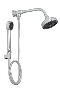 Kit Chuveiro de Parede 12,4 com Desviador e Ducha Manual Cromado Acqua Plus - Deca