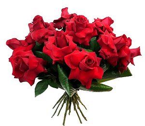 BOUQUET COMPACTO COM 24 ROSAS COLOMBIANAS