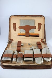 Necessaire masculina de viagem Acessórios banhados à prata