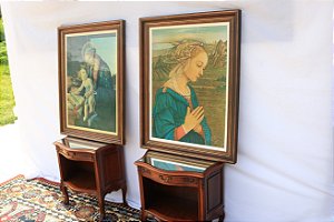Gravuras Italianas de Madonna de Botticceli e de F.Lippi