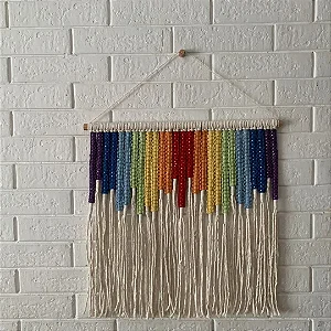 Painel macrame 7 cores
