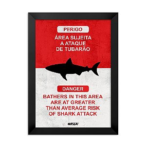 Quadro Decorativo Ataque tubarão