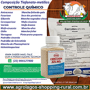 Fungicida Cercobin 875 WG Fracionado 100 gr - Composição tiofanato-Metilico