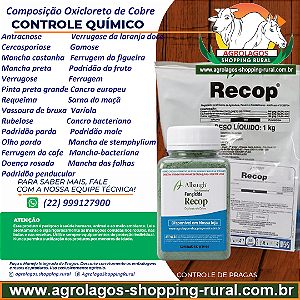 Fungicida Recop Fracionado 100 gr - Composição Oxicloreto de Cobre