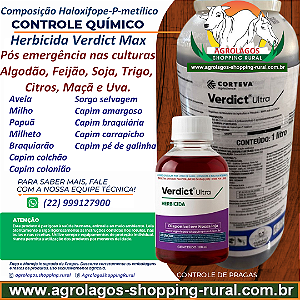 Herbicida Verdict Ultra Fracionado 100 ml - Composição Haloxifope-P-metílico