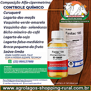 Inseticida Fastac 100 SC Fracionado 100 ml - Alfa Cipermetrina - Algodão, Batata, Café, Soja e Tomate