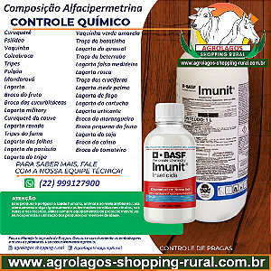 Inseticida de contato Imunit Fracionado 100 ml - Composição Alfa-cipermetrina/Teflubenzurom