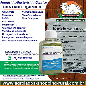 Fungicida Kocide Fracionado 100 gr - Composição Hidróxido de Cobre