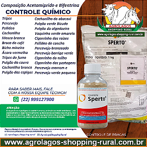 Inseticida Multicultura Sperto Fracionado 100 gr - Composição Acetamiprido e Bifentrina