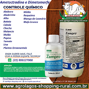 Fungicida de contato Zampro Fracionado 100 ml - Composição Ametoctradina e Dimetomorfe