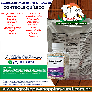Herbicida Hexaron® WG Fracionado 100 gr - Composição Hexazinona + Diurom