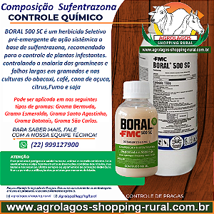 Herbicida Boral 500 SC - Fracionado 50 ml - Sulfentrazona Mata Tiririca seletivo para gramas e jardins