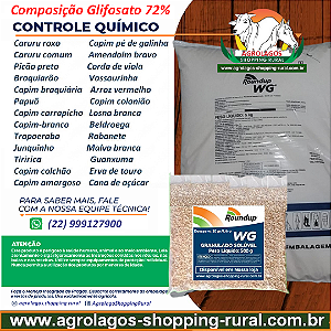 Herbicida Roundup WG720 Fracionado 500 gr - Glifosato 72% - Mata Mato Granulado
