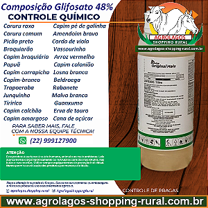 Glifosato Roundup 1 litro - Glifosato 48% Veneno Mata Mato Herbicida