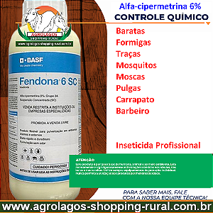 inseticida Fendona 6 1 litro - Piretroide Alfa-cipermetrina 6%