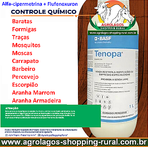 Inseticida Tenopa 1 Litro -Alfacipermetrina 3% + Flufenoxuron 3%,