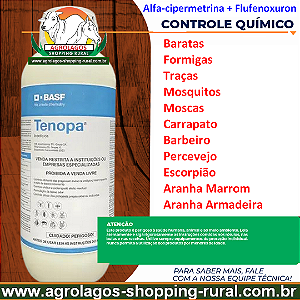 Inseticida Tenopa 1 Litro -Alfacipermetrina 3% + Flufenoxuron 3%,