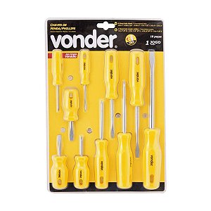 Chave De Fenda/Phillips Jg 10pc Crv Vonder