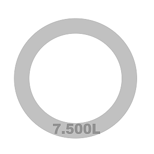 Disco de identificação Capacidade Tanque 7.500L