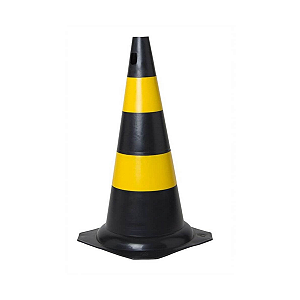 Cone Pvc Rigido 50 Cm Amarelo/Preto