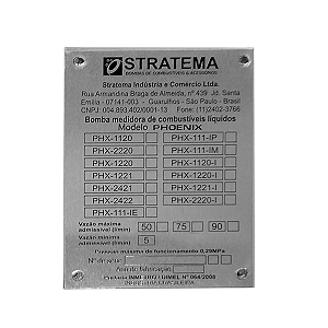 Plaqueta De Identificacao GVR PHX PHD PMD