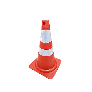 Cone Pvc Flexivel Laranja 50cm Plt2 Refletivo