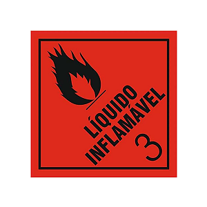 Placa Simbologia - 30 X 30 - 1,50mm - 3 - Liquido Inflamavel