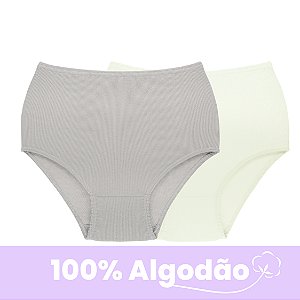 Kit com 2 Calçolas Caneladas 100% Algodão