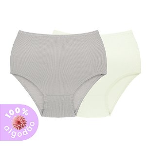 Kit com 2 Calçolas Caneladas 100% Algodão