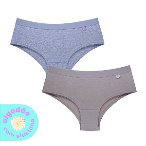 Kit com 2 Cuecas Femininas Boy Short