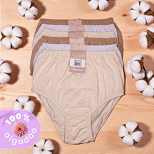 Kit com 6 Calçolas Clássicas 100% Algodão