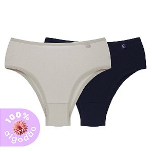 Kit com 2 Tangas Básicas Mari 100% Algodão
