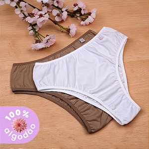 Kit com 2 Tangas Básicas Mari 100% Algodão