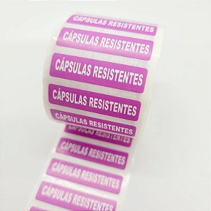 Etiqueta Adesiva Cápsulas Resistentes