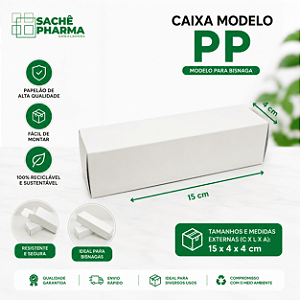 Caixa Branca Lisa para Bisnaga - Pacote com 100 unidades