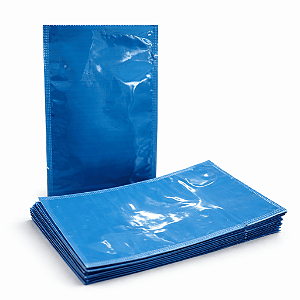 Sachê Laminado Azul Brilho 70x100mm | 3.000 Un | Alta Barreira