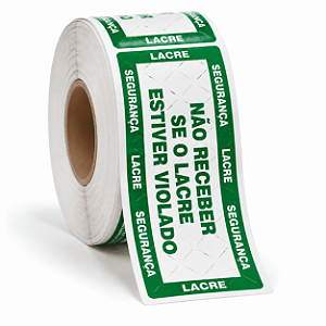 Etiqueta Adesiva Lacre de Segurança 100x35mm – Rolo 1000 Un.