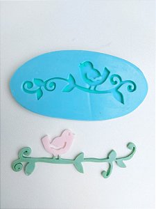 Molde de silicone de Pássaro- Jardim