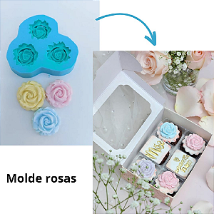 Molde de silicone de Flores/ Rosas