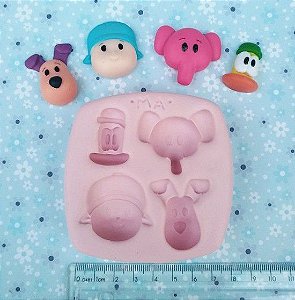 Molde de silicone Pocoyo + turma