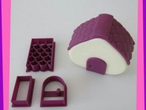 Kit Cortador 3D Casinha ( Telhado, Porta, Retângulo maior e menor.)