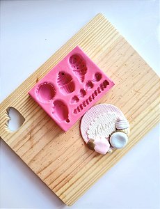 Molde de silicone Doces Macarrons / Cupcake / rodapé / Picolé / Sorvete