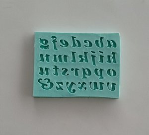 Molde de Silicone letra alfabeto minúscula