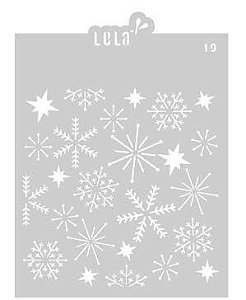 STENCIL FLOCOS DE NEVE CONFEITARIA