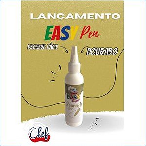 caneta easy pen iceberg Bento Cake Dourado 60 gr escrita em bolo