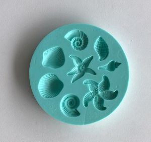 Molde de silicone de Conchas e Estrela do Mar