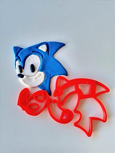 Cortador 3D  Rosto Sonic 10 cm