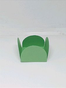 Forminha de doces 4 pétalas verde claro